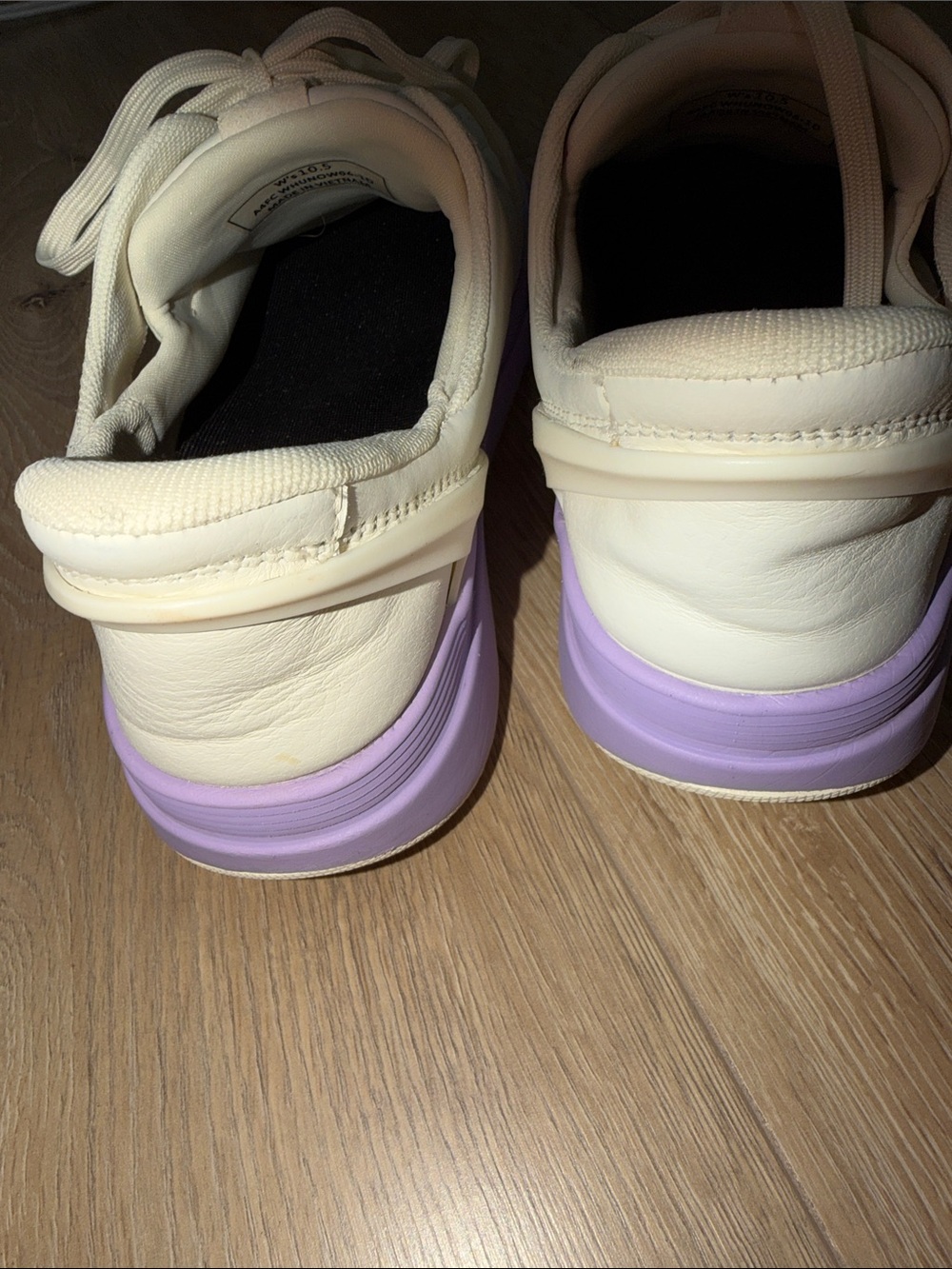 Kizik Cydney Slip On Cream Women's Low-Top Sneaker with Lilac Sole - Picture 6 of 10
